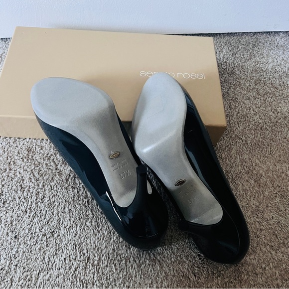 Sergio Rossi Brand New Black Gray Heels Pump - Picture 4 of 11